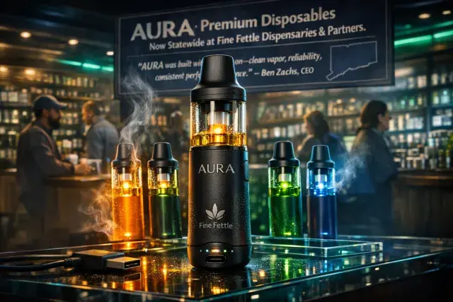Fine Fettle Launches AURA Disposable Vapes for Connecticut's Medical and Recreational Users
